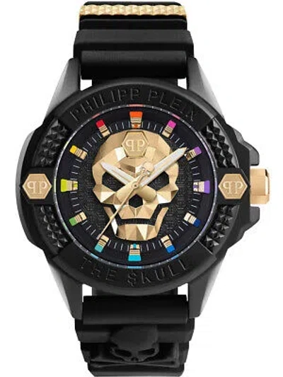 Pre-owned Philipp Plein Pwuba0223 The $kull Ecoceramic Mens Watch 44mm 5atm