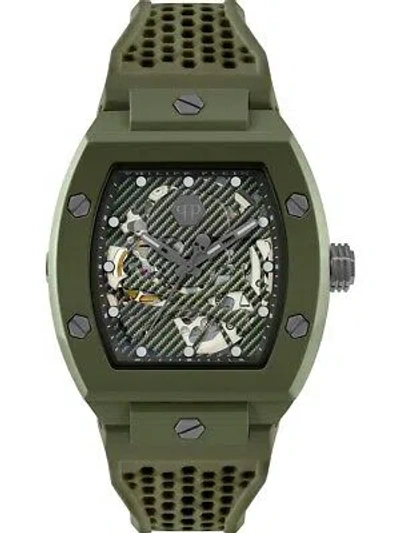 Pre-owned Philipp Plein Pwvba0223 Mens Watch The Skeleton Automatic 44mm 5atm