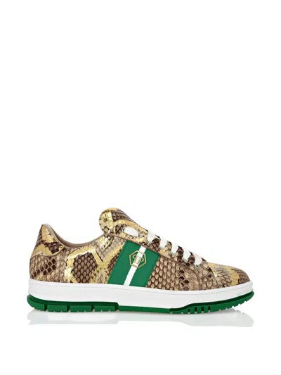 Philipp Plein Python-leather Sneakers In Multi