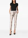 Philipp Plein Python-print Drawstring Trousers In Animal Print