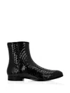Philipp Plein Python-leather Ankle Boots In Black