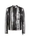 Philipp Plein Python-leather Biker Jacket In Black