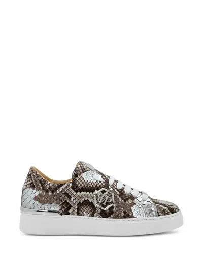 Philipp Plein Python-skin Sneakers In Animal Print