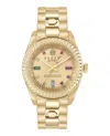 Philipp Plein Women's Queen Gold-tone Stainless Steel Bracelet Watch 36mm In Multi