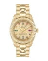 Philipp Plein Women's Queen Gold-tone Stainless Steel Bracelet Watch 36mm In Gold