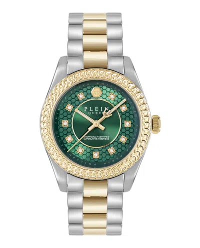 Philipp Plein Queen Supreme Crystal Watch In Metallic