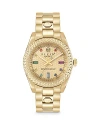 Philipp Plein Women's Queen Gold-tone Stainless Steel Bracelet Watch 36mm In Gold
