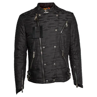 Pre-owned Philipp Plein , Quilted Biker Jacket In Black