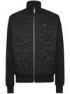 Philipp Plein Puffered Jogging Jacket In Black