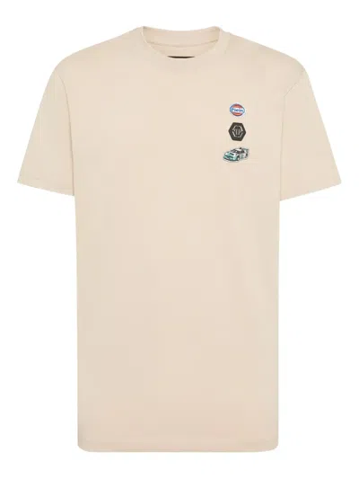 Philipp Plein Racing-car-patch T-shirt In Neutral