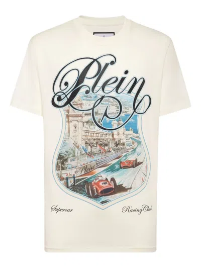 Philipp Plein Racing Car T-shirt In White