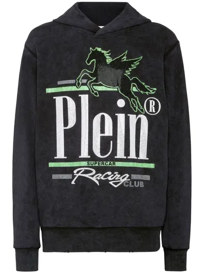 Philipp Plein Racing Club Hoodie In Black