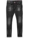 Philipp Plein Mid-rise Slim-fit Jeans In Black