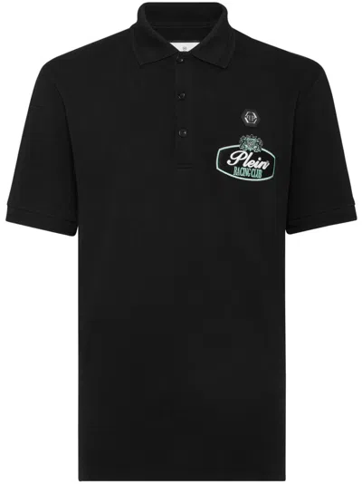 Philipp Plein Racing Club Polo Shirt In Black