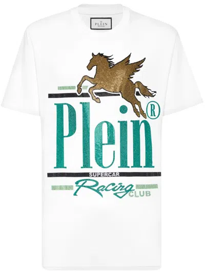 Philipp Plein Racing Club T-shirt In Weiss