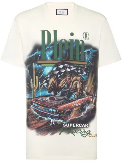 Philipp Plein Racing Club T-shirt In Weiss