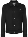 Philipp Plein Racing Club Tweed Jacket In Black