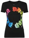 Philipp Plein Rainbow Gothic Plein-print T-shirt In Black