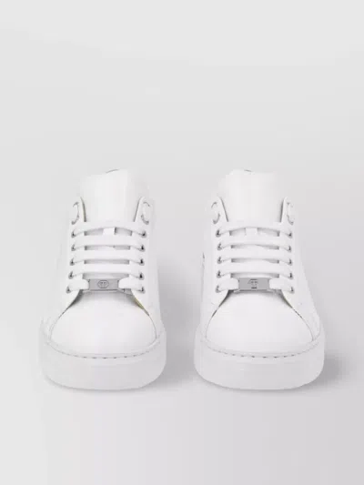 Philipp Plein Raised Toe Low-top Rubber Sneakers In White