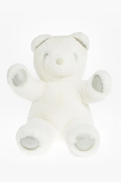 Philipp Plein Real Fur Teddy Bear 70 Soft Toy With Rhinestone Embellishmen In White