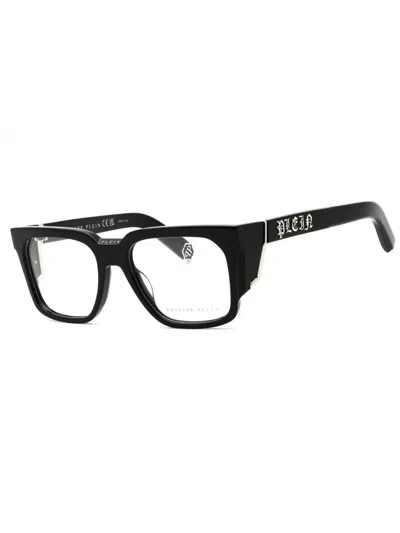 Philipp Plein Rectangular Acetate Unisex Eyeglasses In Black