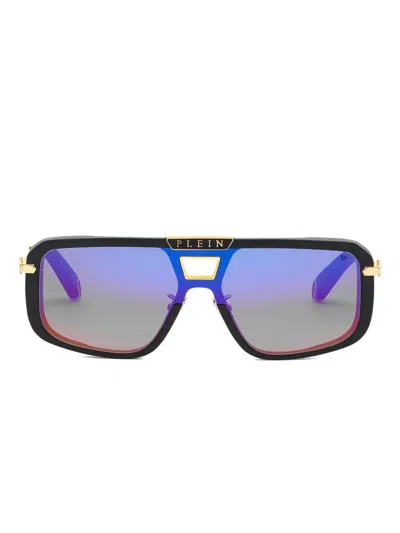 Philipp Plein Rectangular Sunglasses In Brown