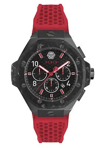 Pre-owned Philipp Plein Red Mens Chronograph Watch Plein Chrono Royal Pwpra0724