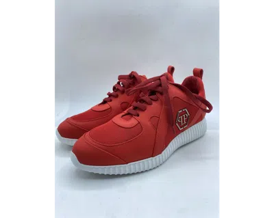 Pre-owned Philipp Plein Red  Sneakers Runner Size 7.5 Uk = 41 Fr