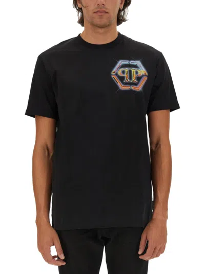 Philipp Plein Regular Fit Logo T-shirt In Black