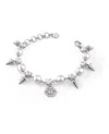 Philipp Plein Rhapsody Bracelet With Polyresin Pearls And Preciosa Crystals In Silver