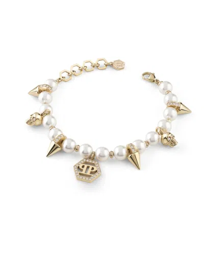 Philipp Plein Rhapsody Crystal Bracelet With Polyresin Pearls