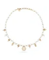 Philipp Plein Rhapsody Crystal Necklace With Gold-tone Spikes In Gold