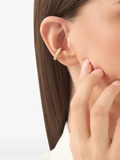 Philipp Plein Rhapsody Crystal-embellishment Cuff Earring In Gold