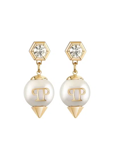 Philipp Plein Rhapsody Drop Earrings In Gold