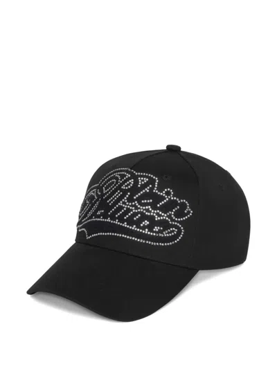 Philipp Plein Rhinestone-embellished Baseball Cap In Black