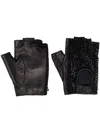 Philipp Plein Handschuhe Mit Strass In Black