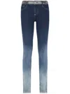 Philipp Plein Rhinestone-embellished Gradient-effect Jeans In Blue