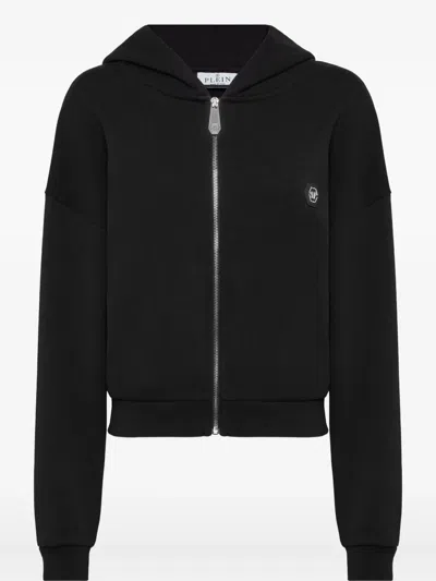 Philipp Plein Rhinestone-embellished Hoodie In Black