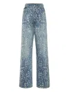 Philipp Plein Rhinestone-embellished Jeans In Blue