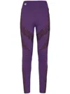 Philipp Plein Rhinestone-embellished Leggings In Purple