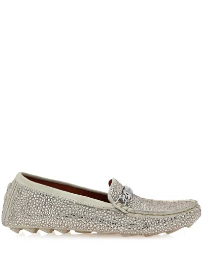 Philipp Plein Loafer Mit Strass In Nude