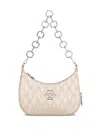 Philipp Plein Rhinestone-embellished Monogram Shoulder Bag In Neutrals