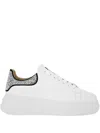 Philipp Plein Rhinestone-embellished Monogram Sneakers In White