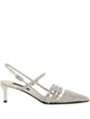 Philipp Plein Slingback-pumps Mit Strass In White