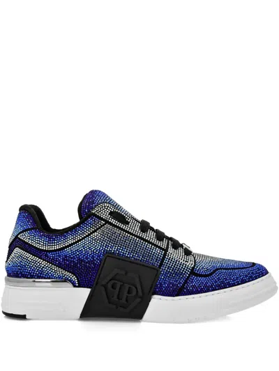 Philipp Plein 水钻镶嵌板鞋 In Blue