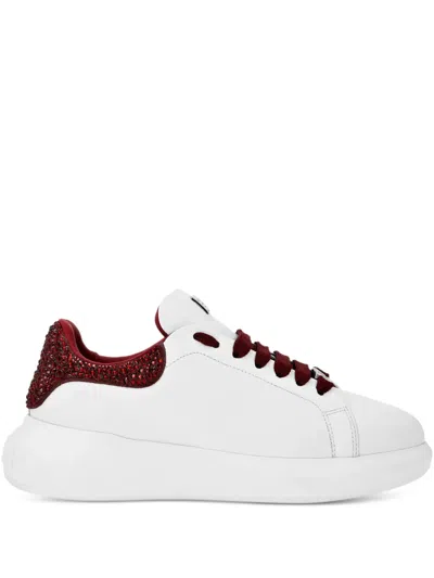 Philipp Plein Rhinestone-embellished Sneakers In White