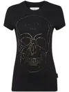 Philipp Plein Rhinestone-embellished T-shirt In 黑色