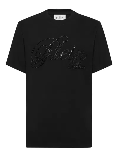 Philipp Plein Rhinestone-embellished T-shirt In Black