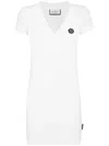 Philipp Plein Rhinestone-embellished T-shirt Dress In White