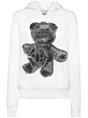 Philipp Plein Rhinestone-embellished Teddy Bear-motif Hoodie In White